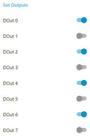 Set output switches